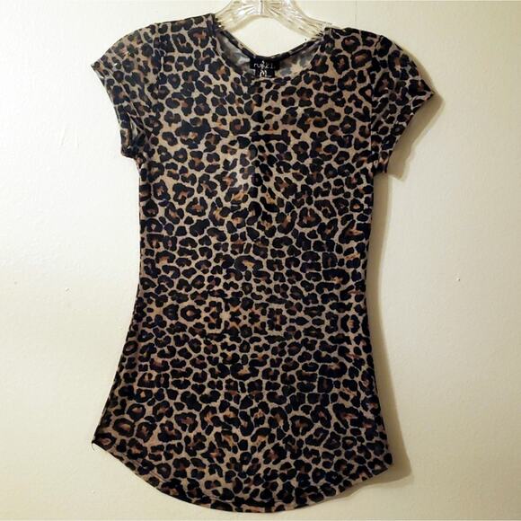 Rue21| Animal Print Shirt w/choker necklace - Picture 1 of 5